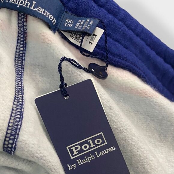 Polo Ralph Lauren Voyager Mens Blue Multi Stripe Fleece Lined Shorts size XXL - Picture 7 of 10